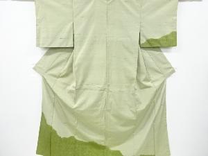 アンティーク　霞取り模様手織り節紬着物